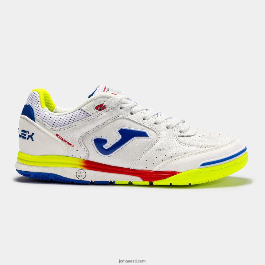 futsal kingad top flex rebound 22 siseruumides hispaania futsali valik DJNBH3710 valge fluorestseeruv kollane Joma