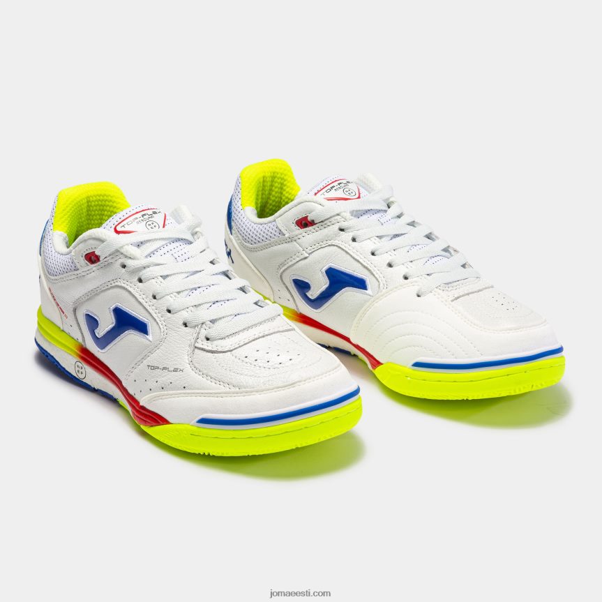 futsal kingad top flex rebound 22 siseruumides hispaania futsali valik DJNBH3710 valge fluorestseeruv kollane Joma