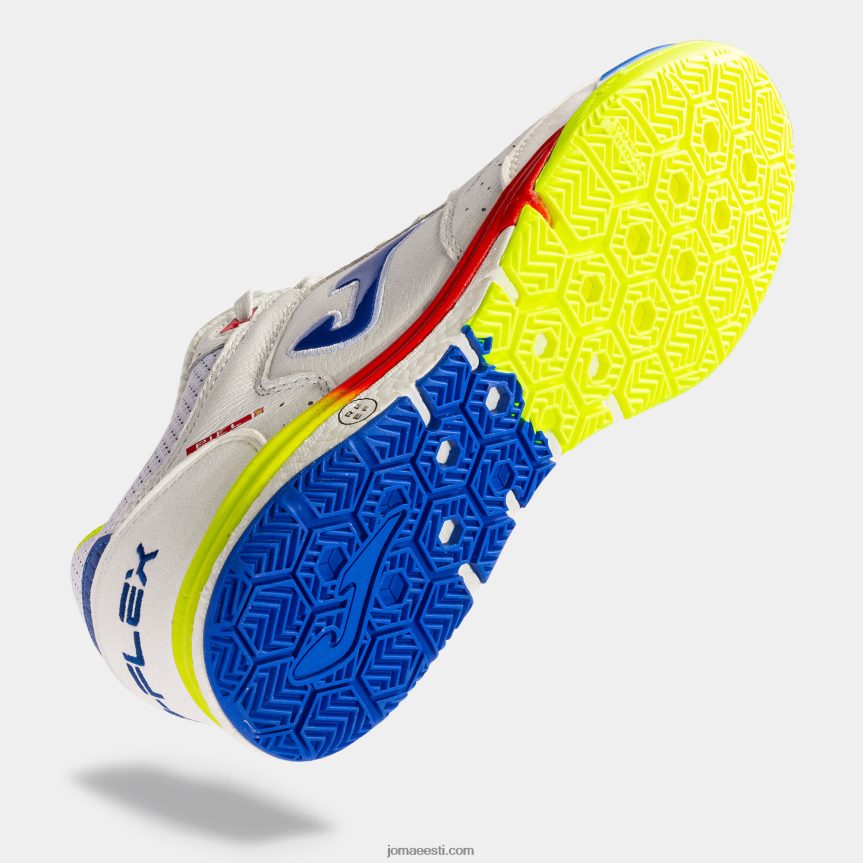 futsal kingad top flex rebound 22 siseruumides hispaania futsali valik DJNBH3710 valge fluorestseeruv kollane Joma