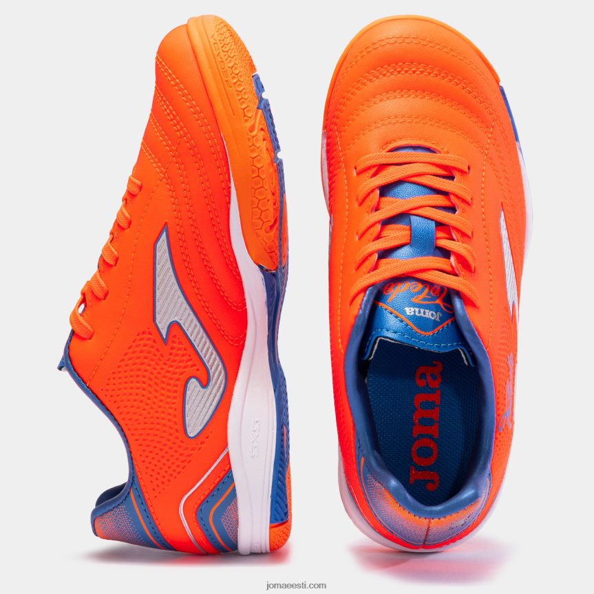 futsali jalanõud toledo jr 23 sisejuuniorid DJNBH2729 oranž kuninglik sinine Joma