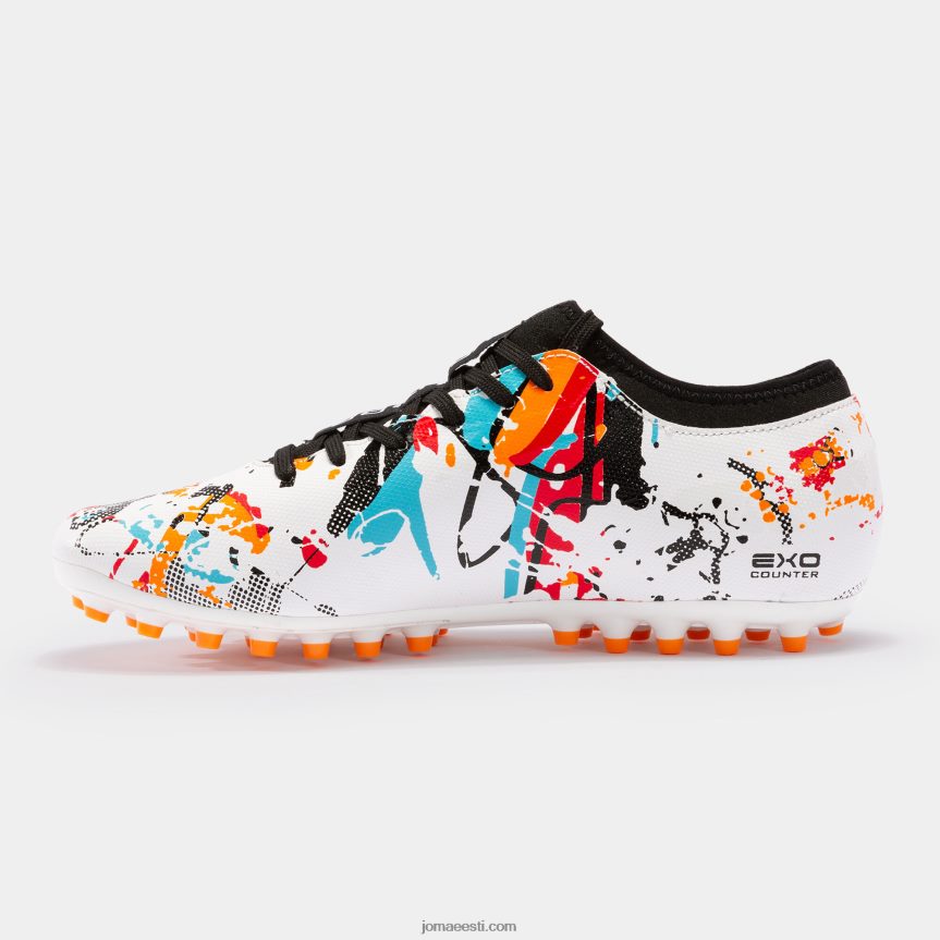 jalgpallisaapad evolution 23 kunstmuru DJNBH2419 valge must oranž Joma