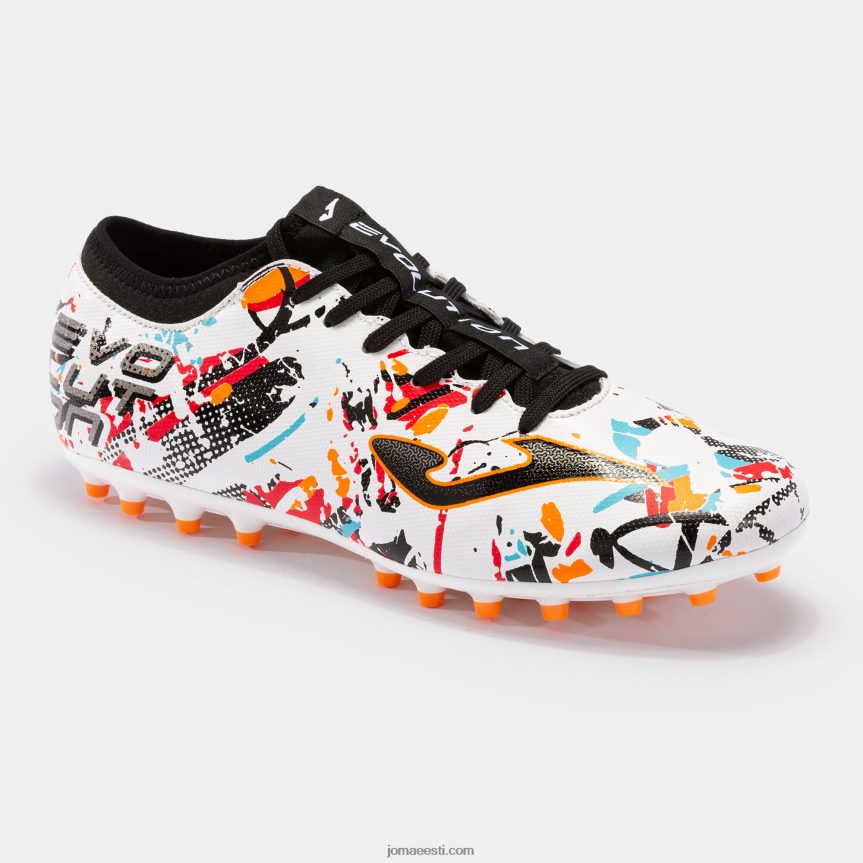 jalgpallisaapad evolution 23 kunstmuru DJNBH2419 valge must oranž Joma