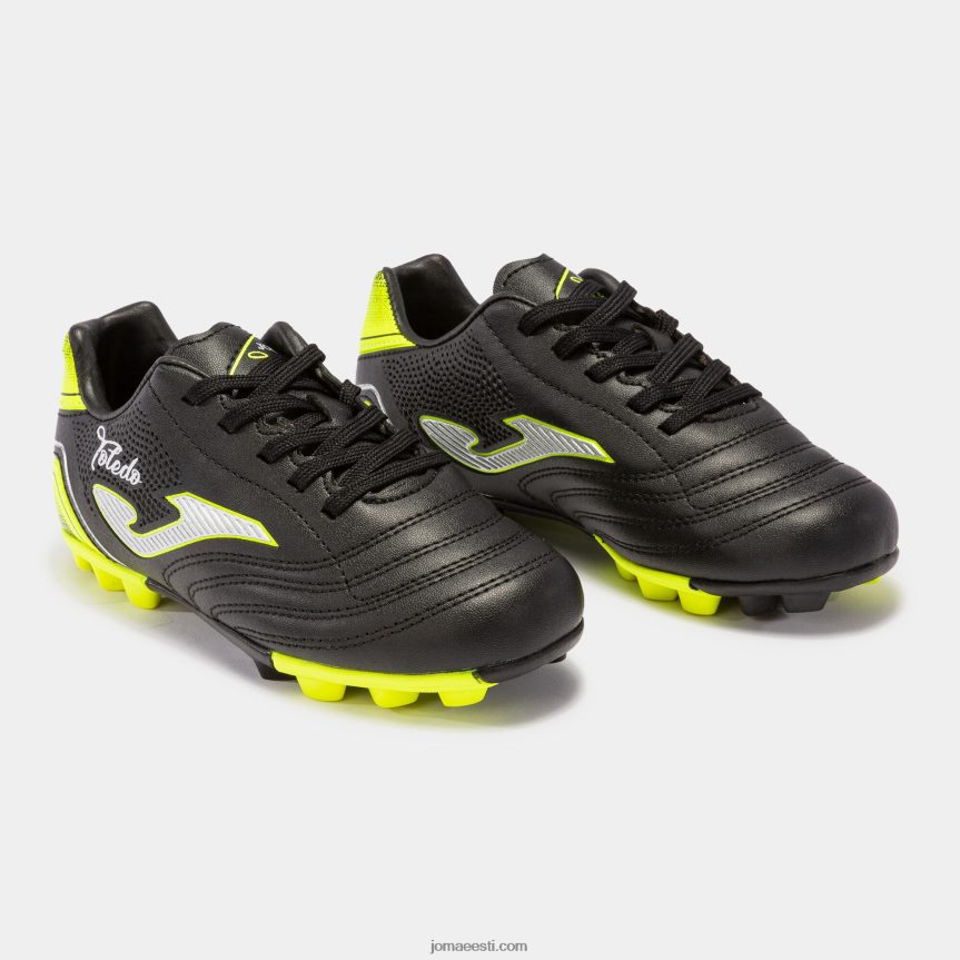 jalgpallisaapad toledo 22 kõva maa hg juunior DJNBH4344 must Joma