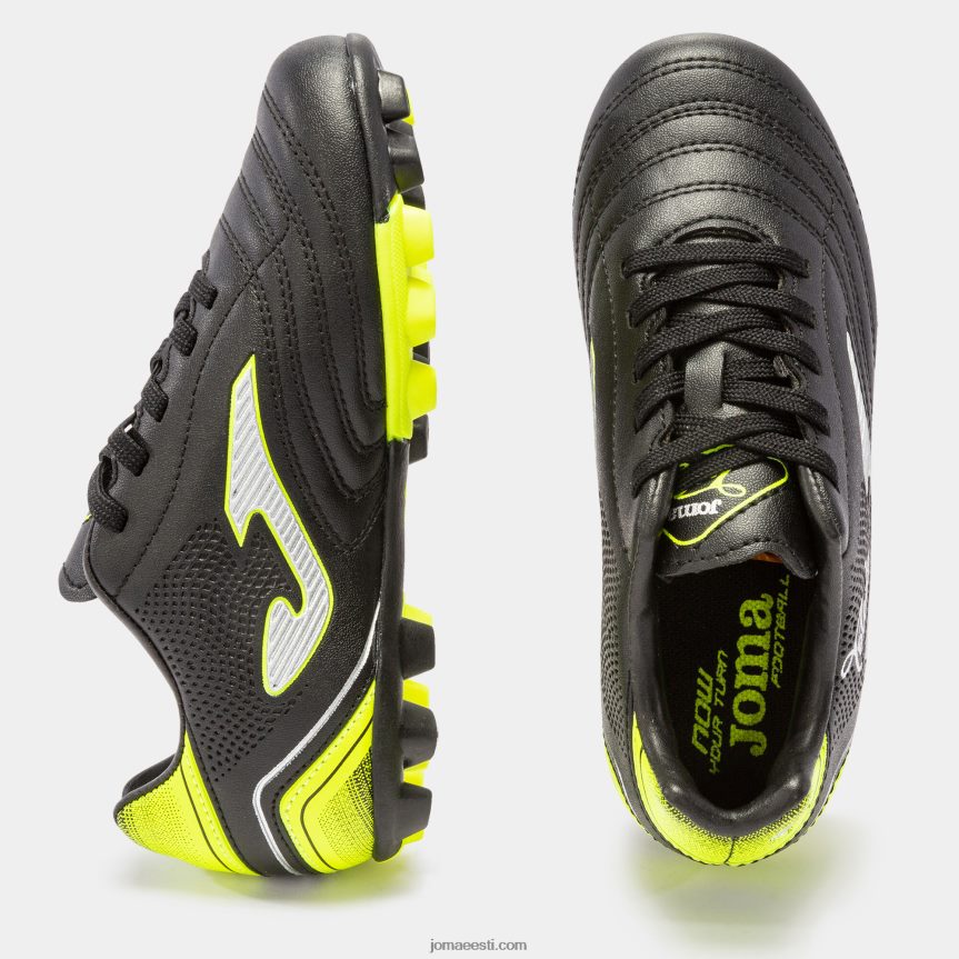 jalgpallisaapad toledo 22 kõva maa hg juunior DJNBH4344 must Joma