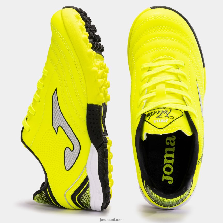 jalgpallisaapad toledo jr 23 muru juunior DJNBH2696 fluorestseeruv kollane must Joma