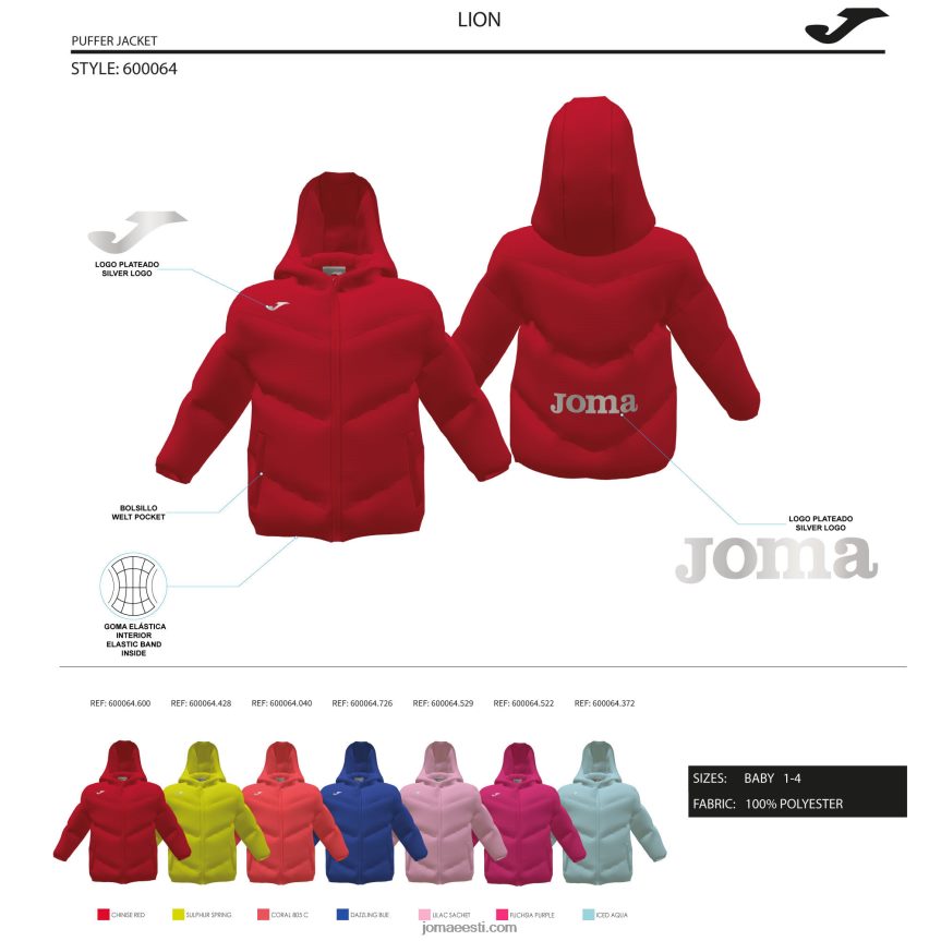 anorak noorem lõvi DJNBH2758 lubi Joma