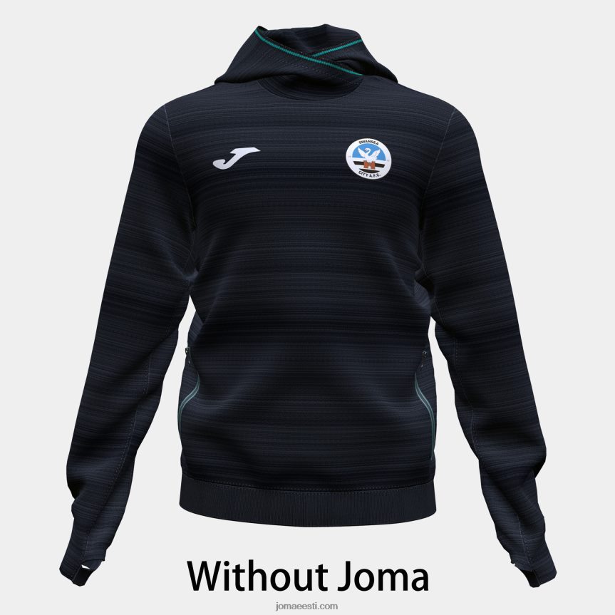 kapuutsiga kampsun koolitus swansea 22/23 DJNBH4582 must Joma