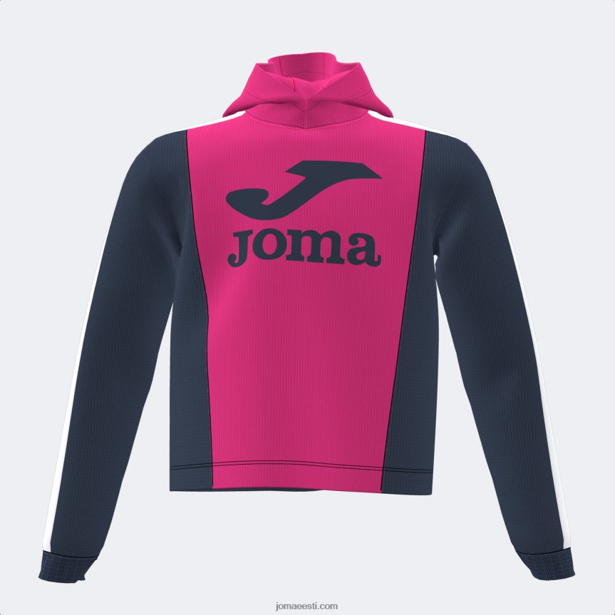 kapuutsiga kampsun tüdrukute park DJNBH4086 fuksia must Joma