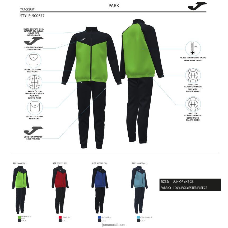 dressipoiste park DJNBH2808 fluorestseeruv türkiissinine must Joma