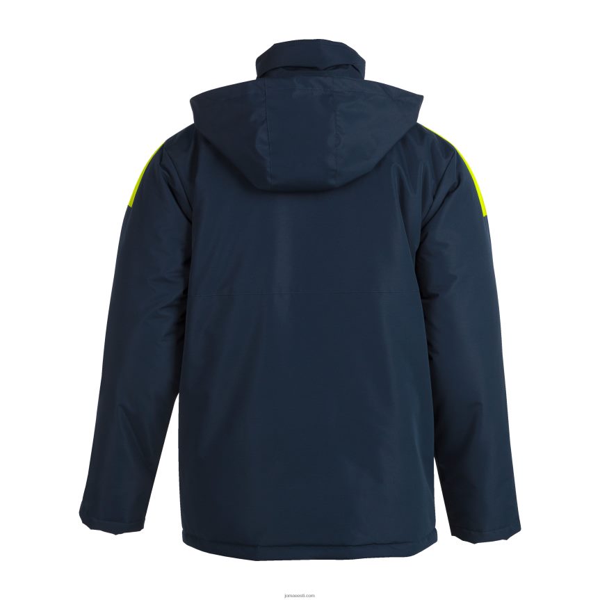 mehed anorak trivor DJNBH3320 tumesinine fluorestseeruv kollane Joma