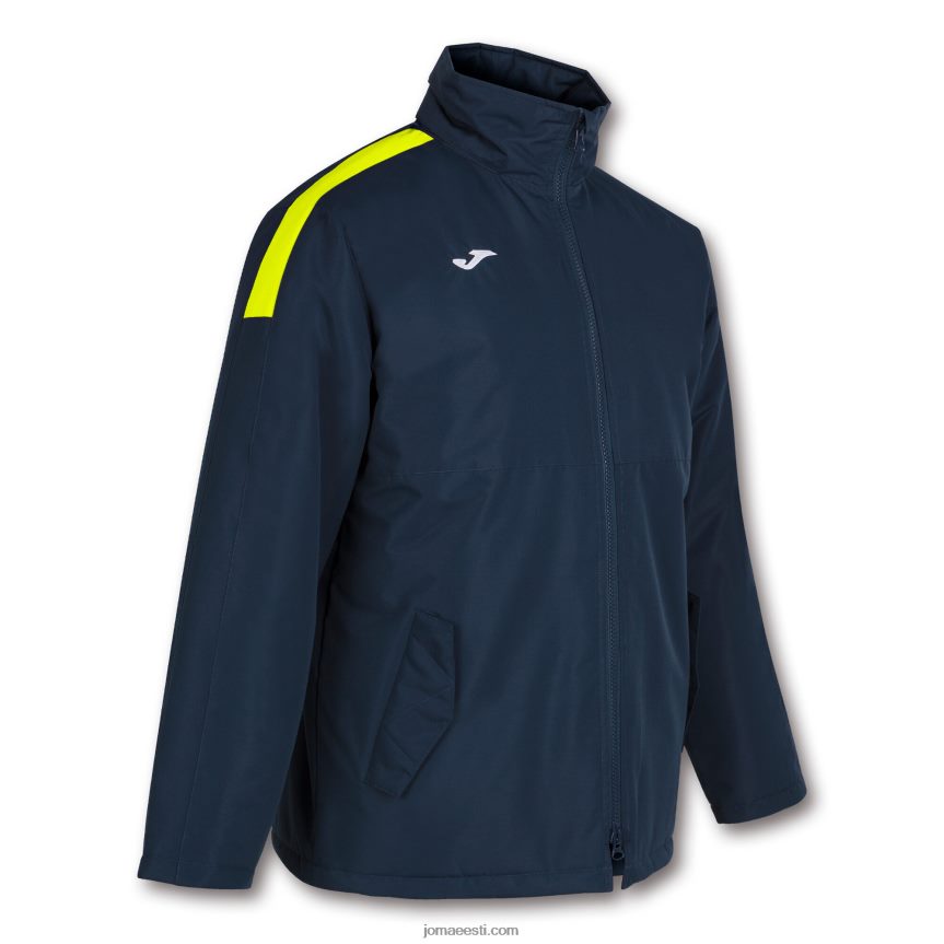 mehed anorak trivor DJNBH3320 tumesinine fluorestseeruv kollane Joma