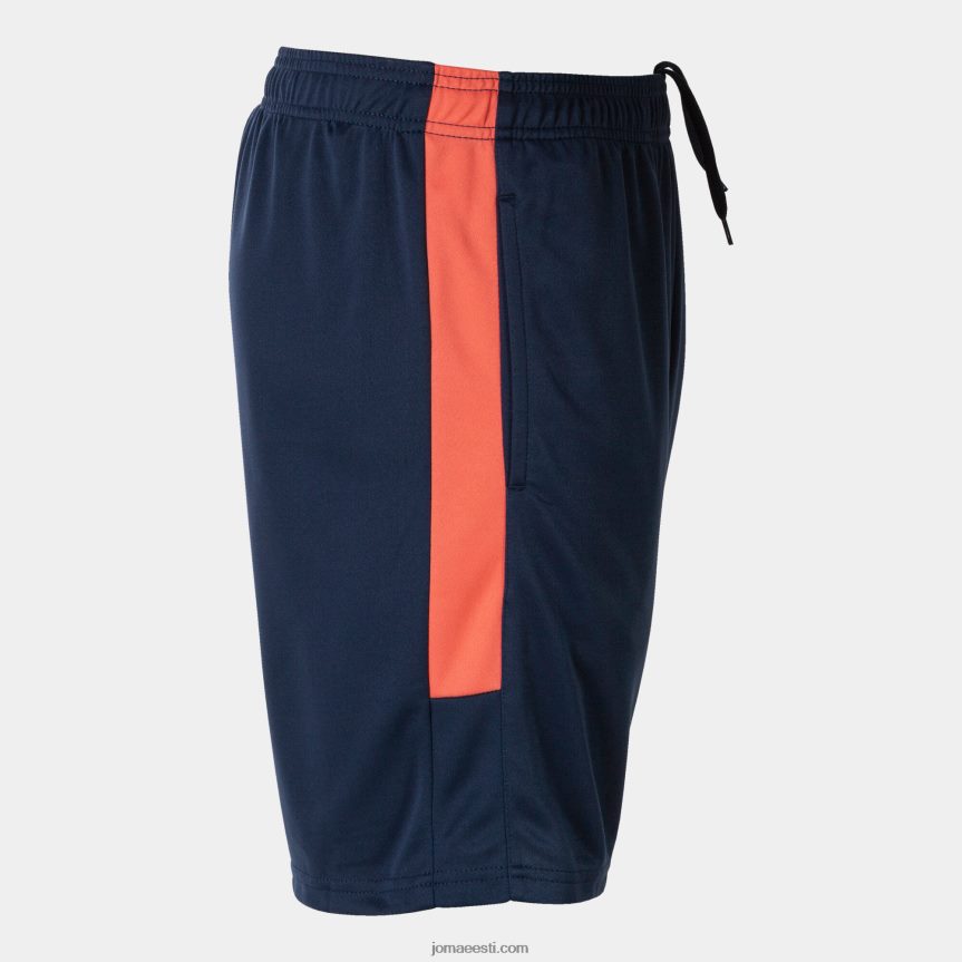 mehed bermuda lühikeste pükste ökomeistrivõistlused DJNBH1548 tumesinine fluorestseeruv oranž Joma