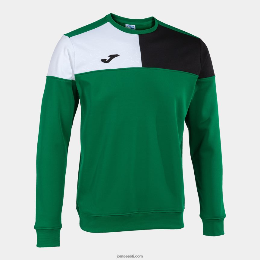 mehed dressipluus crew v DJNBH1125 roheline must valge Joma
