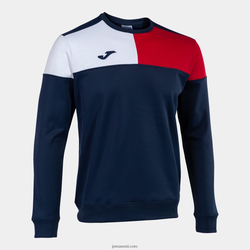 mehed dressipluus crew v DJNBH237 tumesinine punane valge Joma