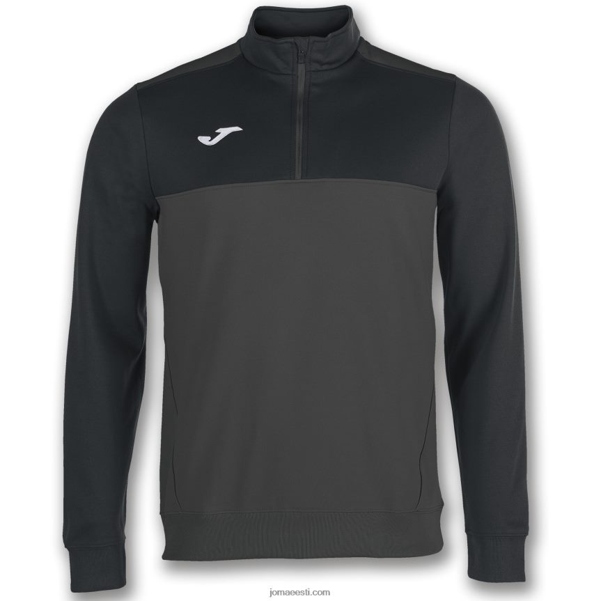 mehed dressipluusi võitja DJNBH4439 tumehall must Joma