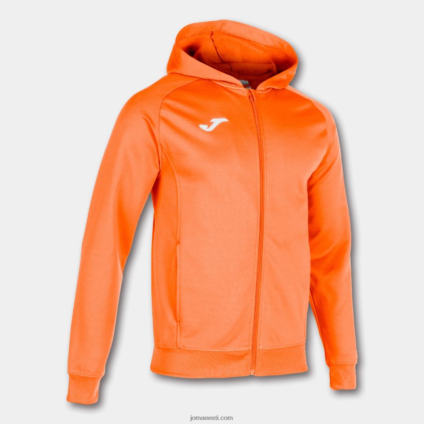 mehed kapuutsiga jakk menfis DJNBH3219 fluorestseeruv oranž Joma