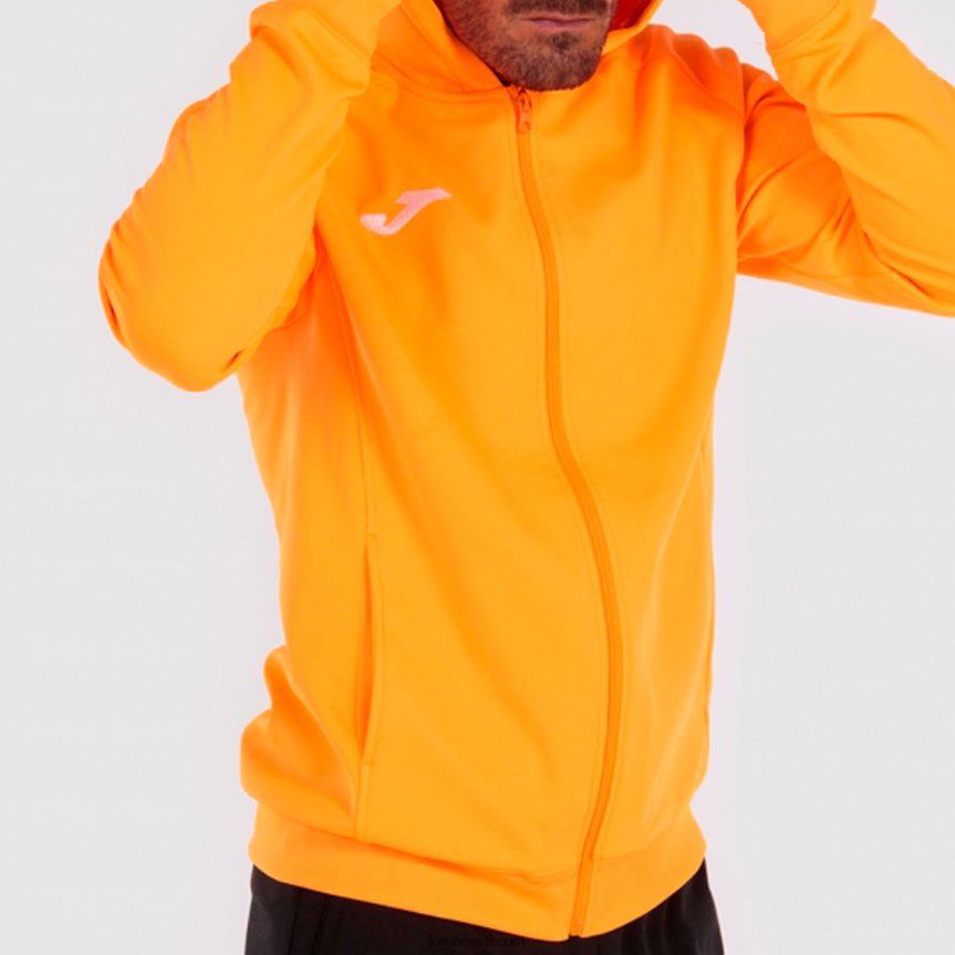 mehed kapuutsiga jakk menfis DJNBH3219 fluorestseeruv oranž Joma