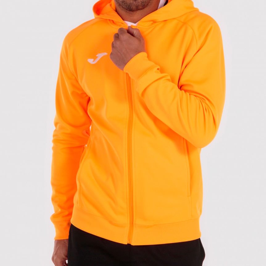 mehed kapuutsiga jakk menfis DJNBH3219 fluorestseeruv oranž Joma