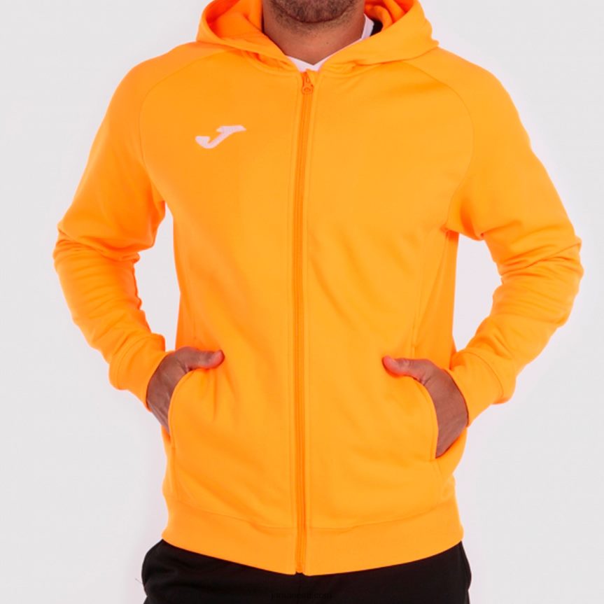 mehed kapuutsiga jakk menfis DJNBH3219 fluorestseeruv oranž Joma