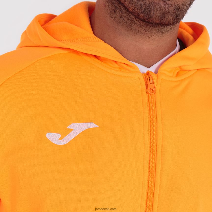 mehed kapuutsiga jakk menfis DJNBH3219 fluorestseeruv oranž Joma