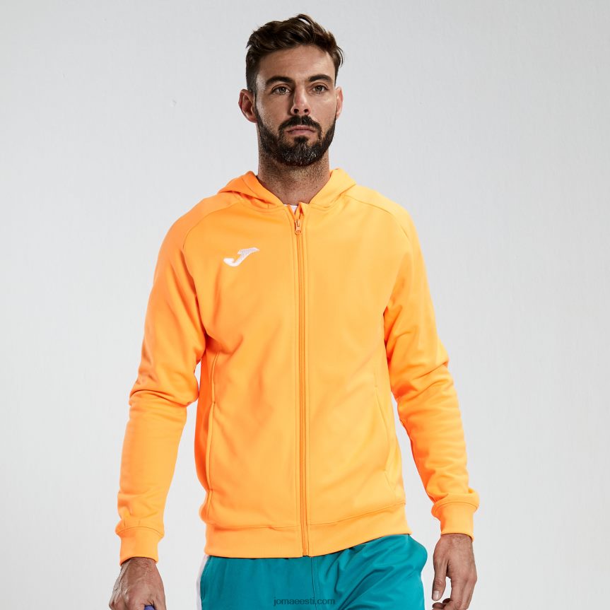 mehed kapuutsiga jakk menfis DJNBH3219 fluorestseeruv oranž Joma