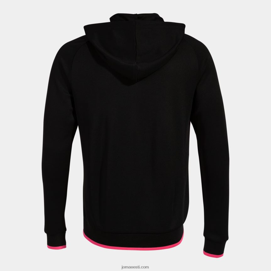 mehed kapuutsiga jakk tiiger v DJNBH224 must fluorestseeruv roosa Joma