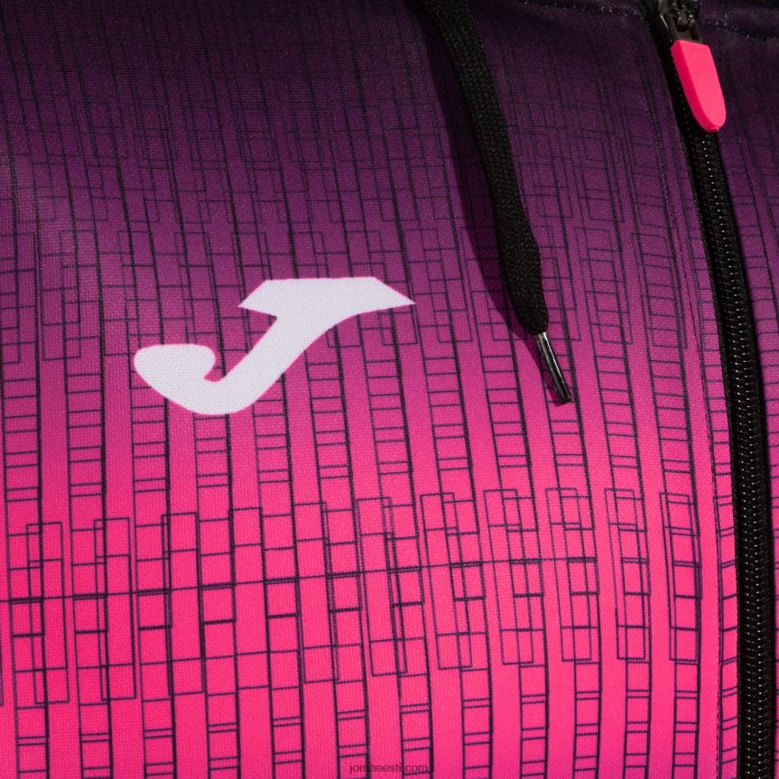 mehed kapuutsiga jakk tiiger v DJNBH224 must fluorestseeruv roosa Joma
