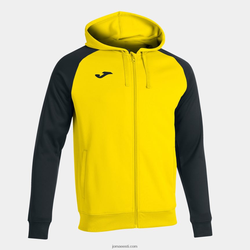 mehed kapuutsiga jope akadeemia iv DJNBH4185 kollane must Joma
