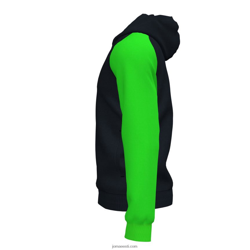 mehed kapuutsiga jope akadeemia iv DJNBH4252 must fluorestseeruv roheline Joma