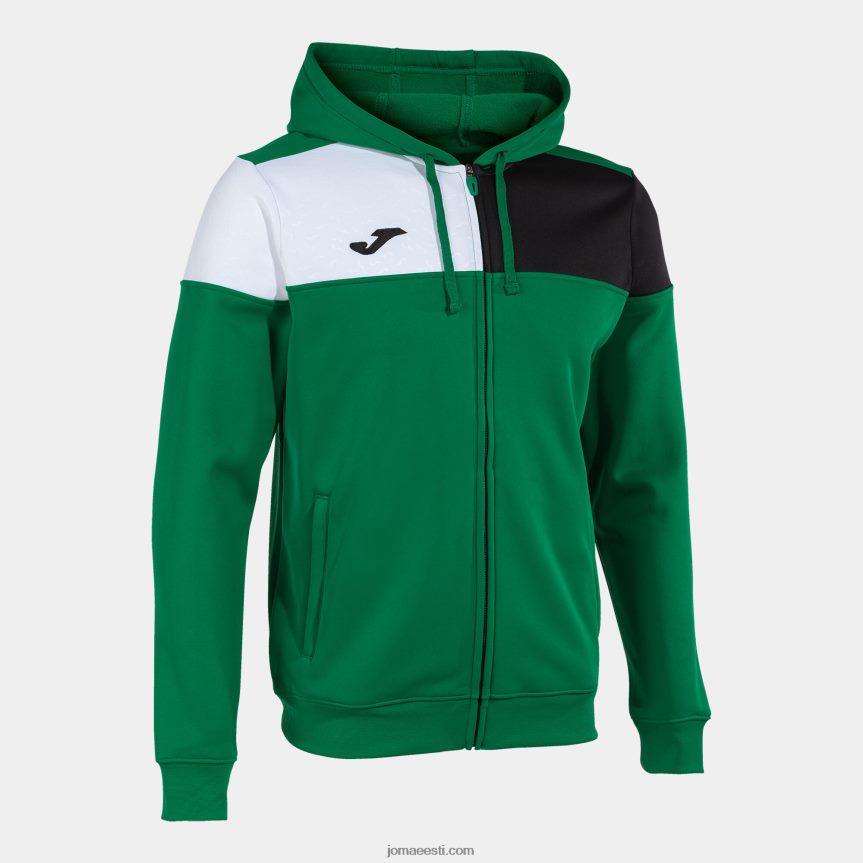 mehed kapuutsiga jope crew v DJNBH387 roheline must valge Joma