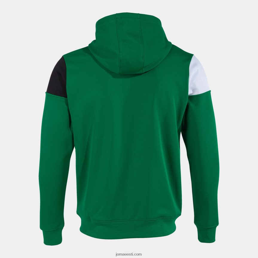 mehed kapuutsiga jope crew v DJNBH387 roheline must valge Joma