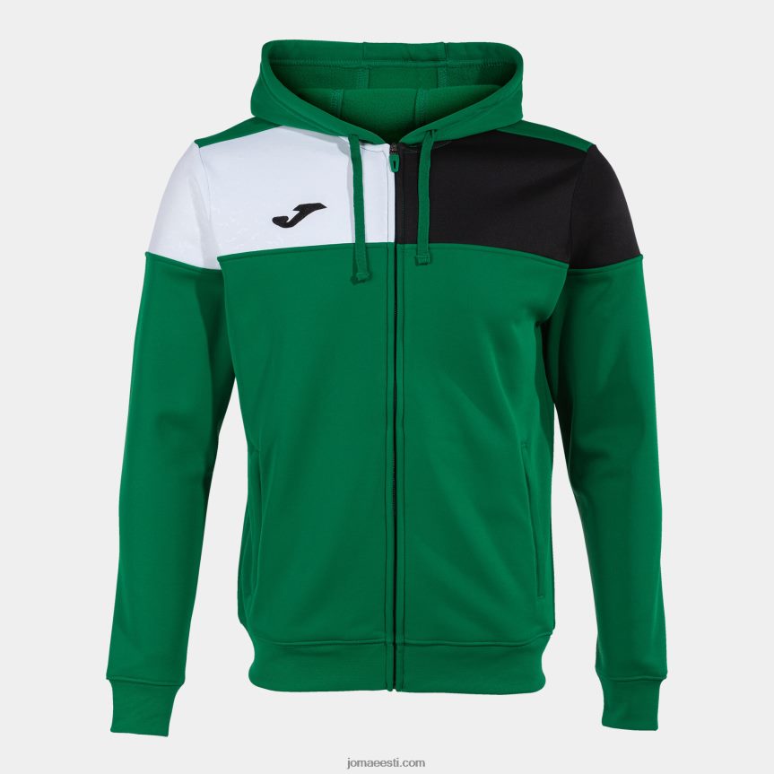 mehed kapuutsiga jope crew v DJNBH387 roheline must valge Joma