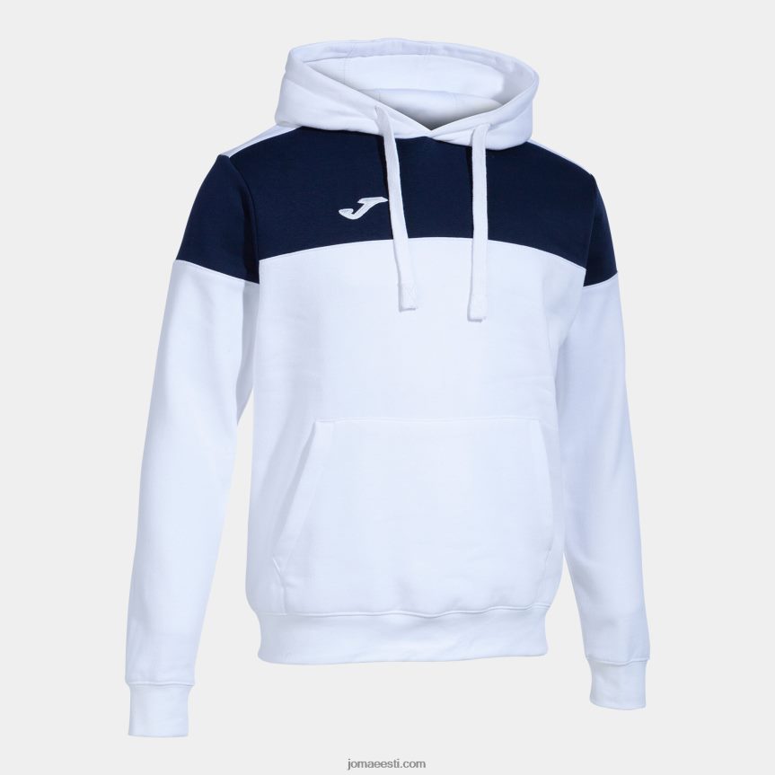 mehed kapuutsiga kampsun crew v DJNBH371 valge meresinine Joma