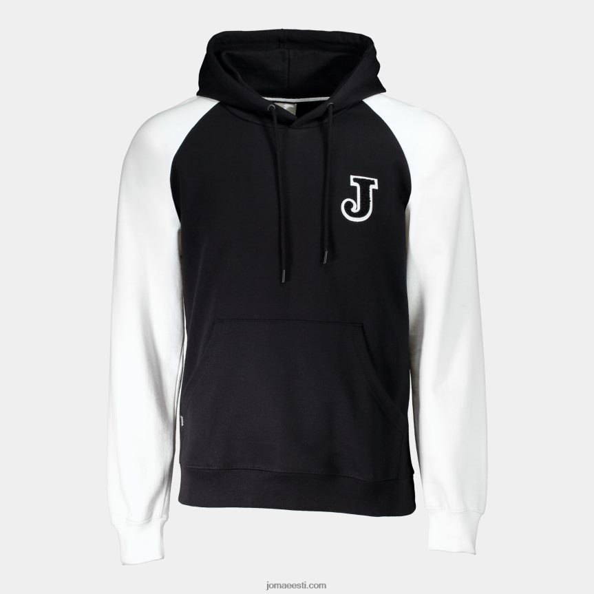 mehed kapuutsiga kampsun urban street DJNBH1110 must valge Joma
