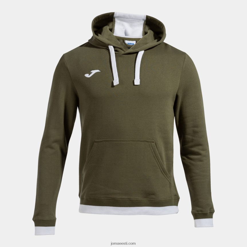 mehed mugav kapuutsiga kampsun ii DJNBH4512 khaki valge Joma