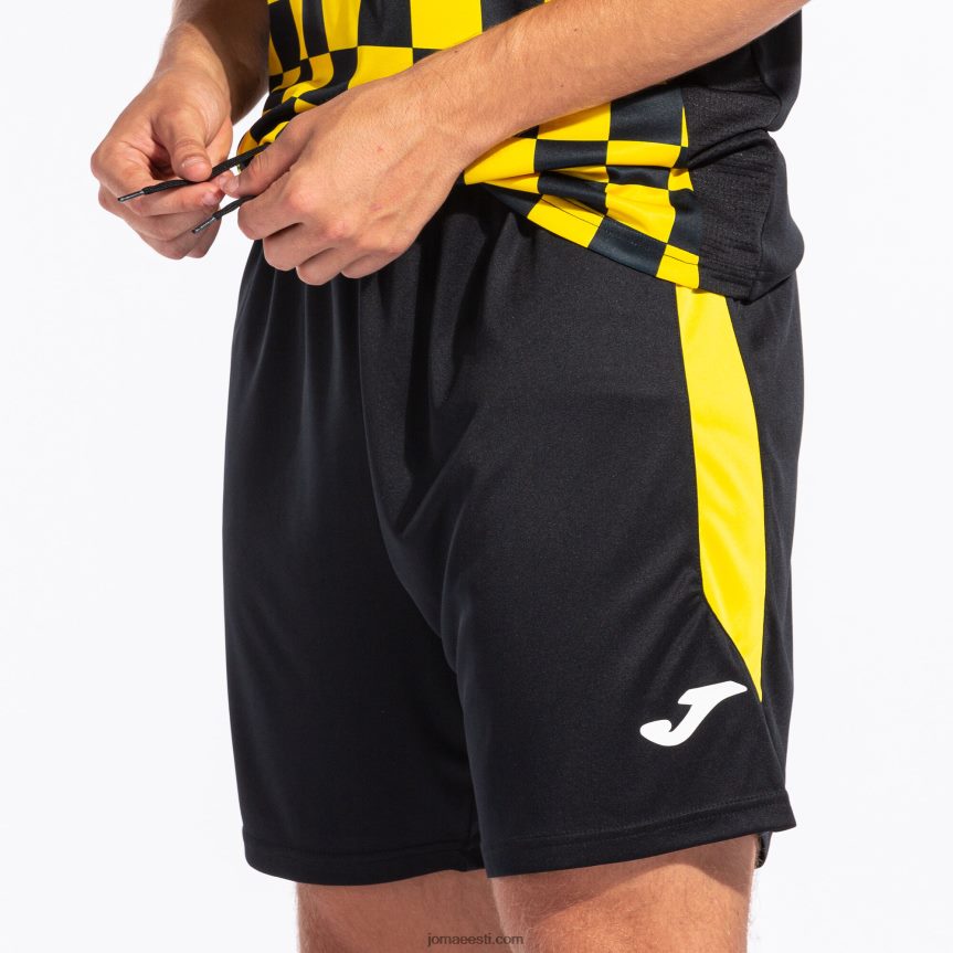 mehed lühikesed püksid glasgow DJNBH1560 must kollane Joma
