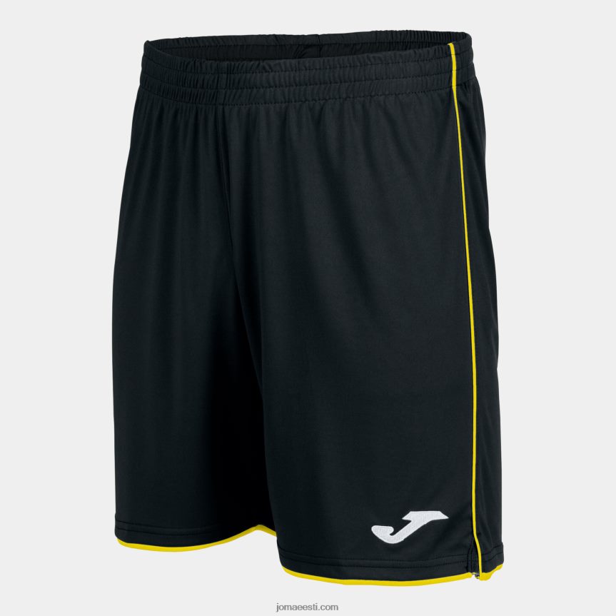 mehed lühikesed püksid liga DJNBH3532 must kollane Joma