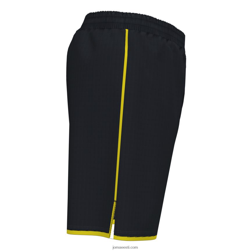 mehed lühikesed püksid liga DJNBH3532 must kollane Joma