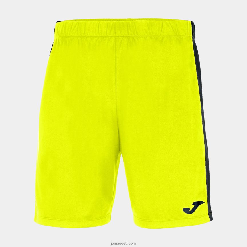 mehed lühikesed püksid maxi DJNBH3364 fluorestseeruv kollane must Joma