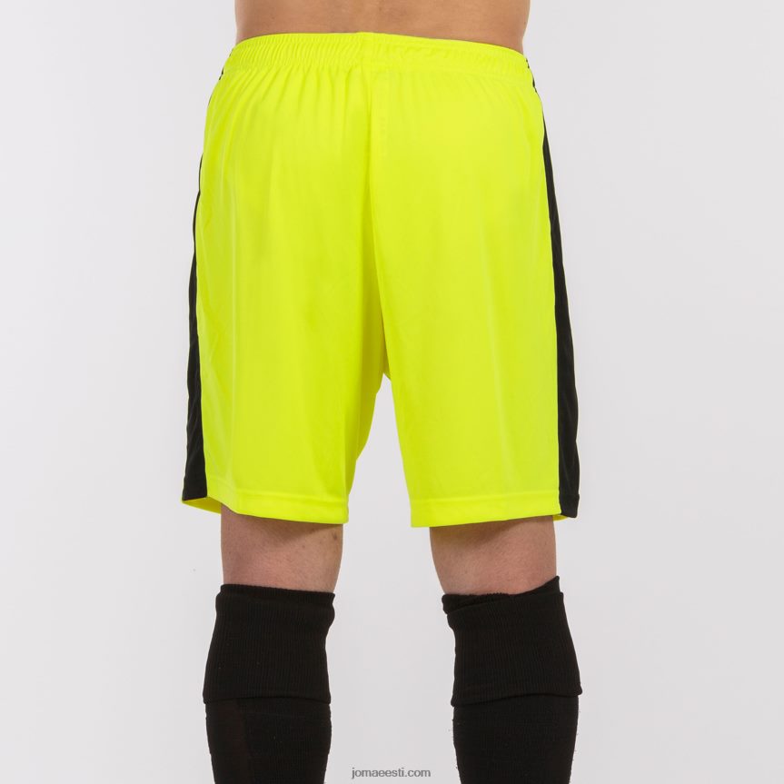 mehed lühikesed püksid maxi DJNBH3364 fluorestseeruv kollane must Joma