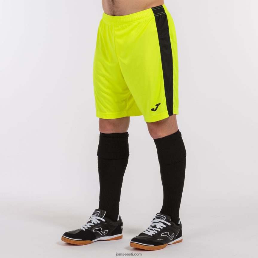 mehed lühikesed püksid maxi DJNBH3364 fluorestseeruv kollane must Joma