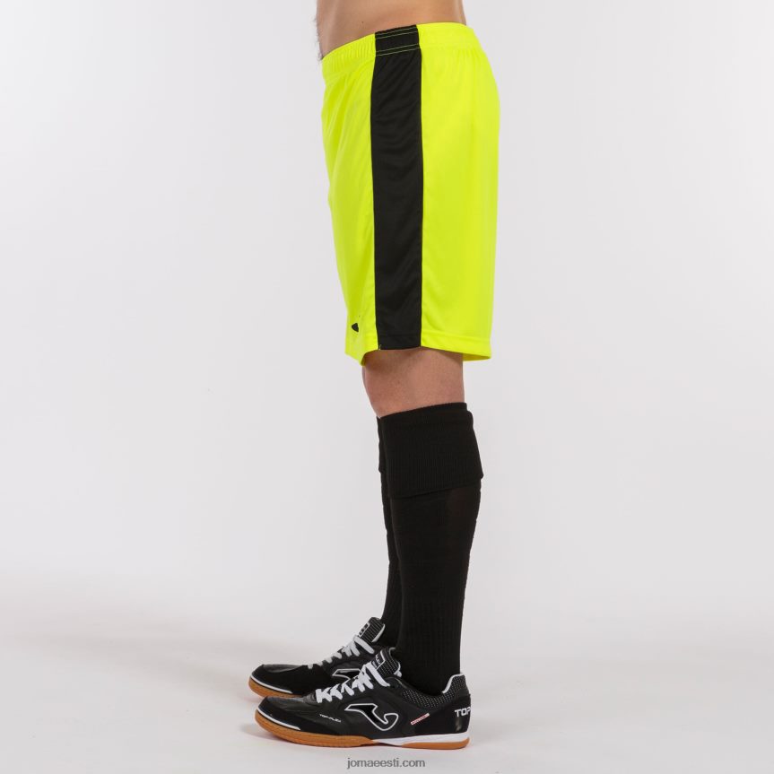 mehed lühikesed püksid maxi DJNBH3364 fluorestseeruv kollane must Joma