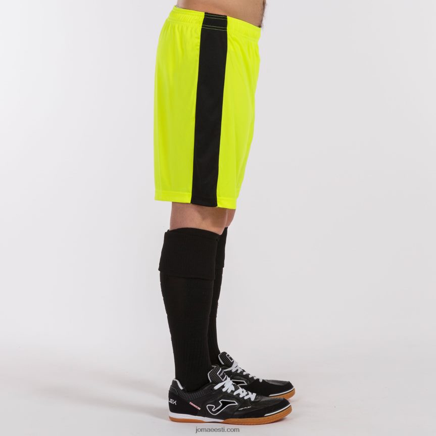 mehed lühikesed püksid maxi DJNBH3364 fluorestseeruv kollane must Joma