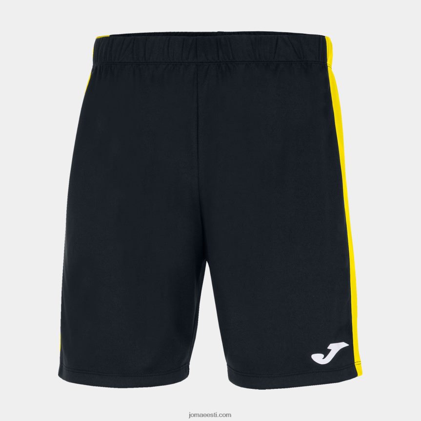 mehed lühikesed püksid maxi DJNBH4150 must kollane Joma