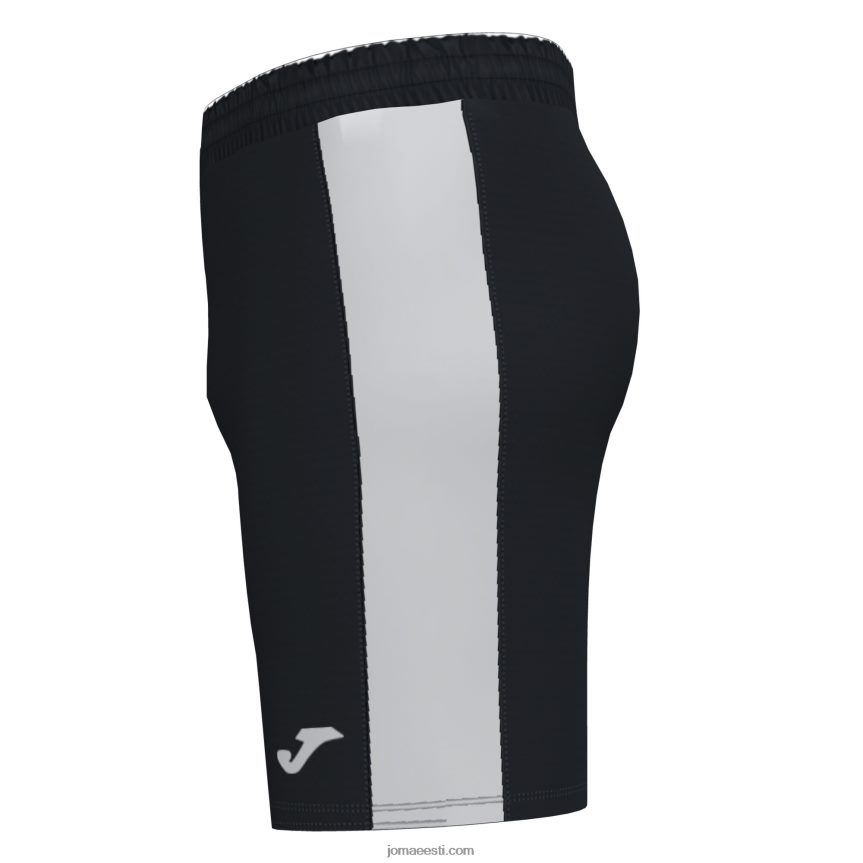 mehed lühikesed püksid maxi DJNBH4196 must valge Joma