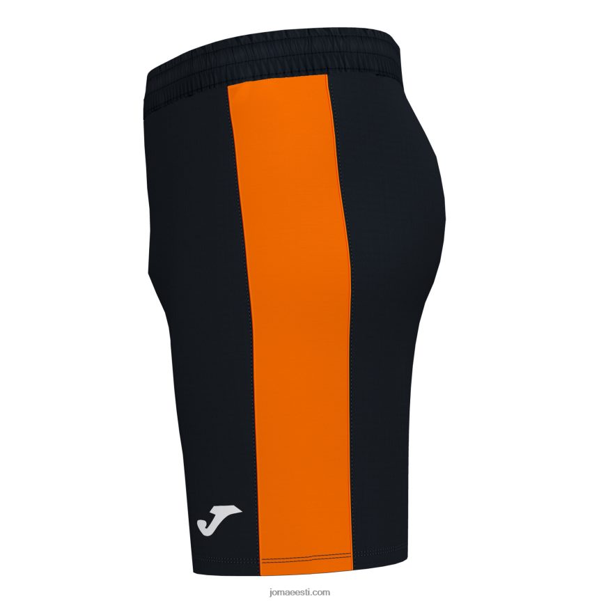 mehed lühikesed püksid maxi DJNBH4426 must oranž Joma