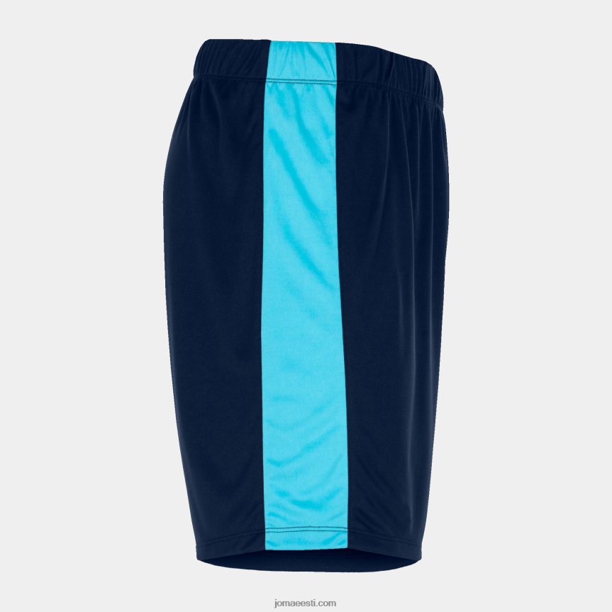 mehed lühikesed püksid maxi DJNBH4596 tumesinine fluorestseeruv türkiissinine Joma