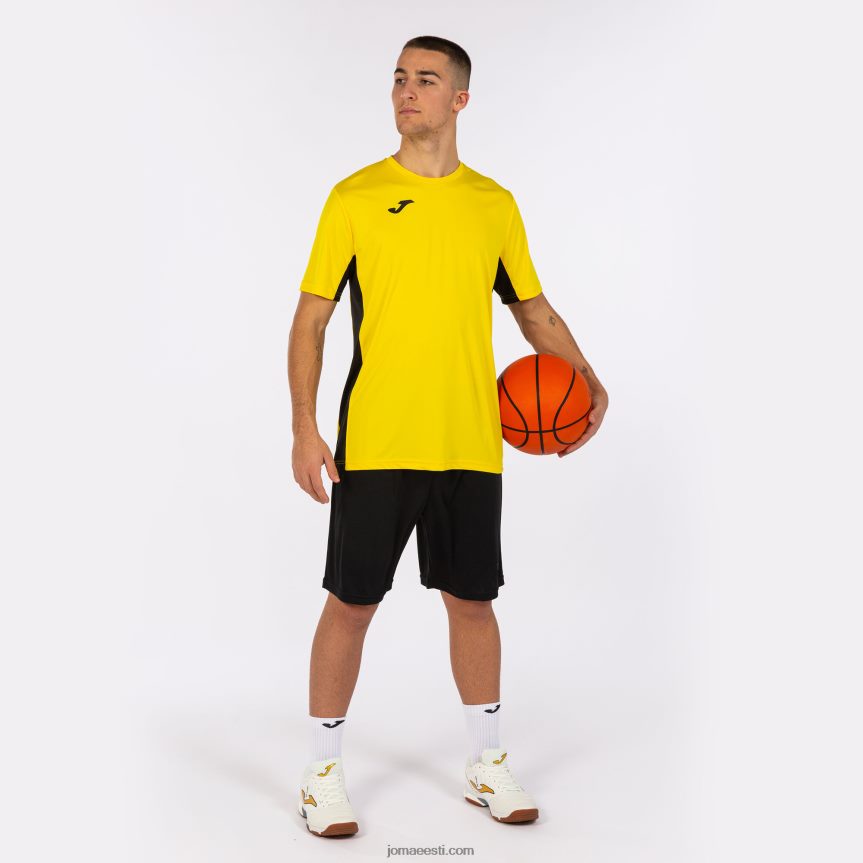 mehed lühikeste varrukatega cosenza särk DJNBH1257 kollane must Joma
