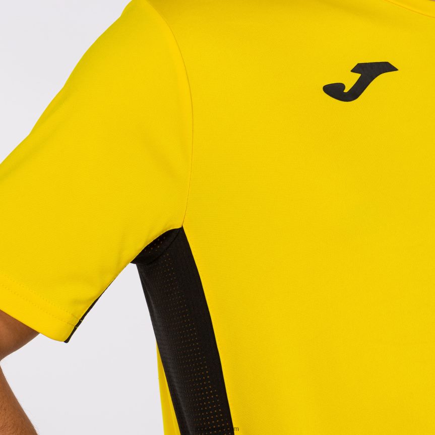mehed lühikeste varrukatega cosenza särk DJNBH1257 kollane must Joma