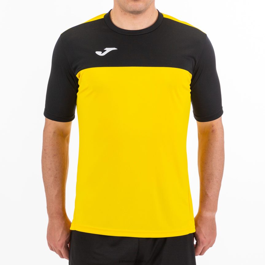 mehed särgi lühikeste varrukatega võitja DJNBH3373 kollane must Joma